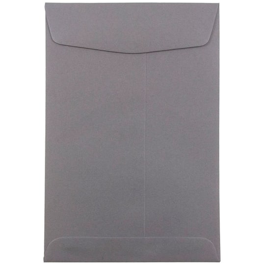 JAM Paper 6" x 9" Dark Gray Open End Catalog Premium Envelopes
